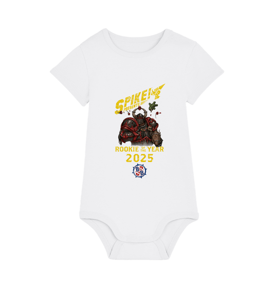 White Printed baby grow