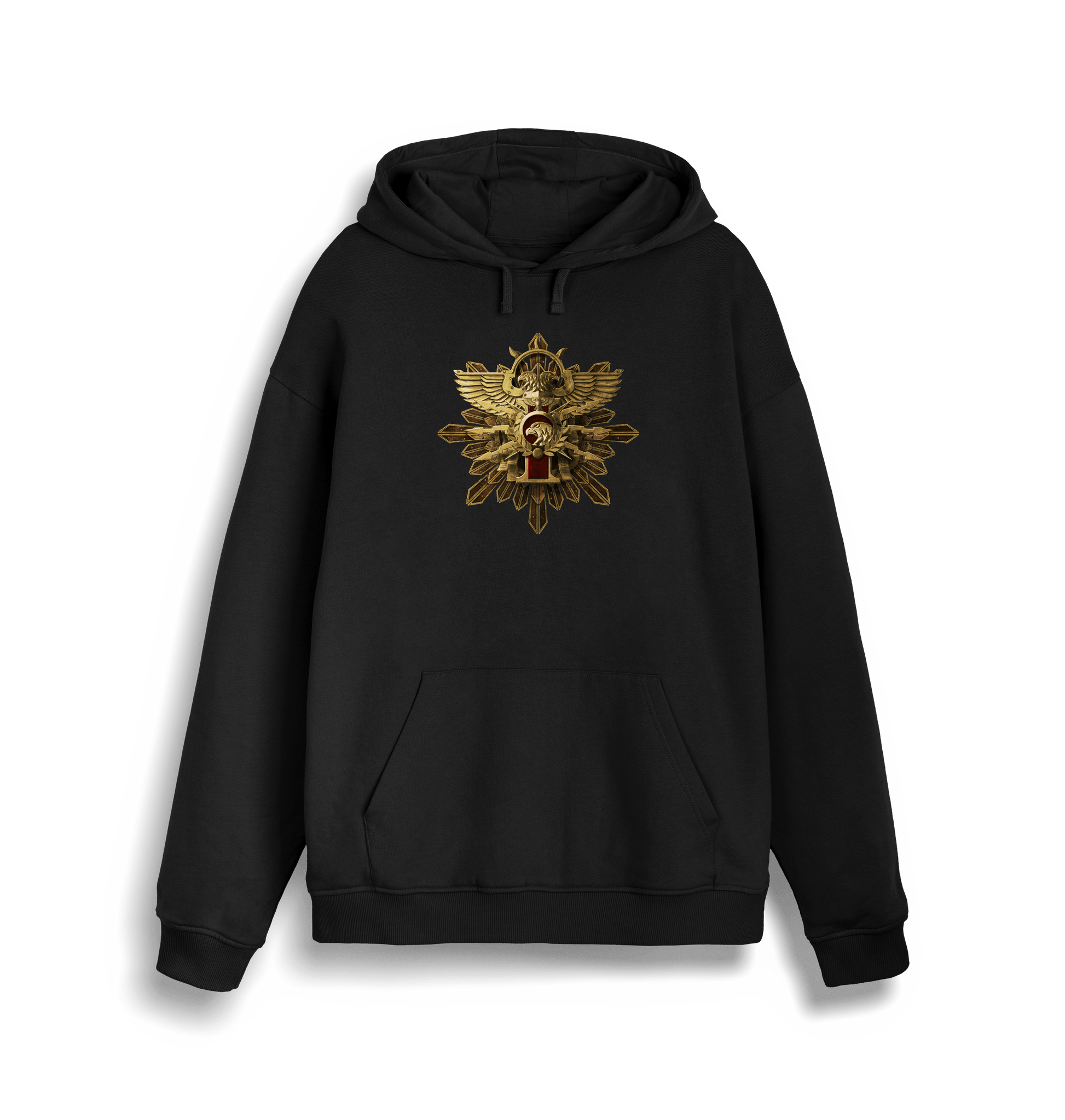 Black Printed Sweater Front