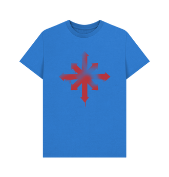 Bright Blue Chaos Space Marines Graffiti Insignia T Shirt