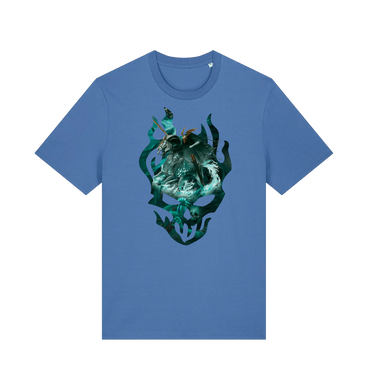 Bright Blue Printed T-shirt Front