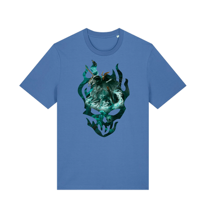 Bright Blue Printed T-shirt Front