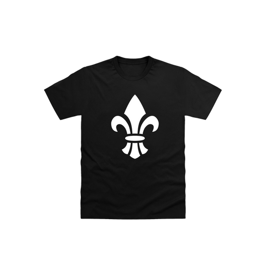 Black Printed Kids T-Shirt Front