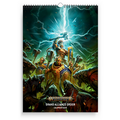Warhammer Age of Sigmar Grand Alliance Order 2026 Calendar Preorder