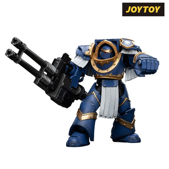 As Shown JoyToy Warhammer The Horus Heresy Action Figure - Ultramarines  Cataphractii Terminator Squad  Terminator with Reaper Autocannon (1\/18 Scale)