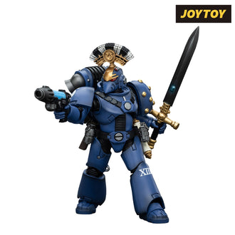 As Shown JoyToy Warhammer The Horus Heresy Action Figure - Ultramarines, Legion MkVI Tactical Squad, Sergeant with Plasma Pistol and Power Sword (1\/18 Scale)