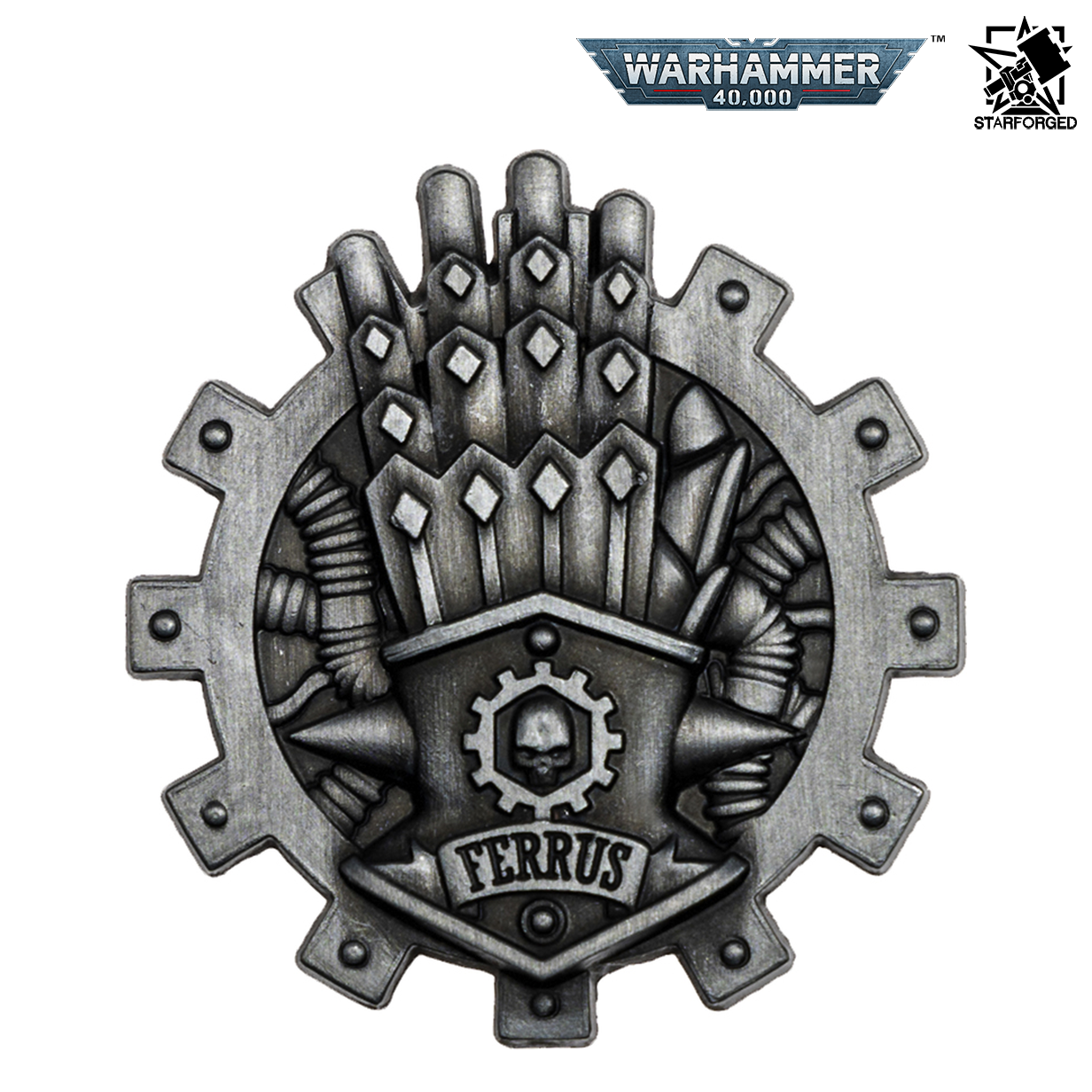 Starforged Warhammer 40,000 Chapter Icon Pin Badge - Iron Hands