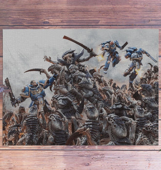 Warhammer 40,000: Space Marine 2 Tyranid Swarm Art 1000 Piece Jigsaw Puzzle