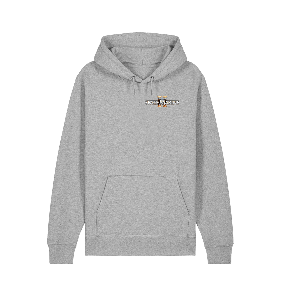 Heather Grey Premium Warhammer 40,000: Space Marine 2 Skull Halo Hoodie