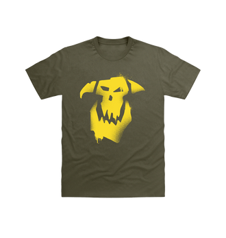 Military Green Orruk Warclans Graffiti Insignia T Shirt