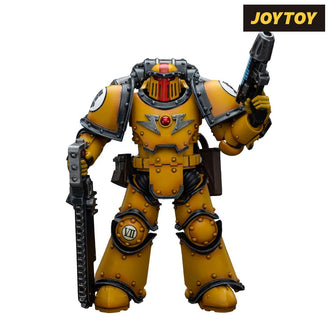 As shown JoyToy Warhammer The Horus Heresy Action Figure - Imperial Fists, Legion MkIII Despoiler Squad Sergeant with Plasma Pistol (1\/18 Scale)