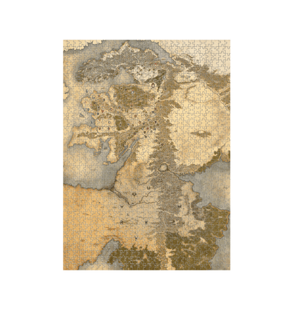 White Warhammer The Old World Map 1000 Piece Jigsaw Puzzle
