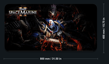 Warhammer 40,000: Space Marine 2 Lieutenant Titus Large Gaming Mat.