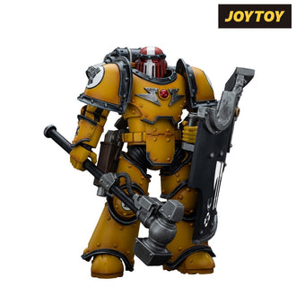 As shown JoyToy Warhammer The Horus Heresy Action Figure - Imperial Fists, Legion MkIII Breacher Squad, Sergeant with Thunder Hammer (1\/18 Scale)