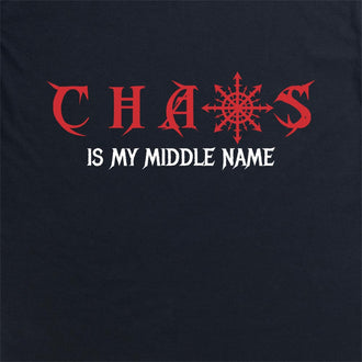Chaos Is My Middle Name Kids Black T Shirt