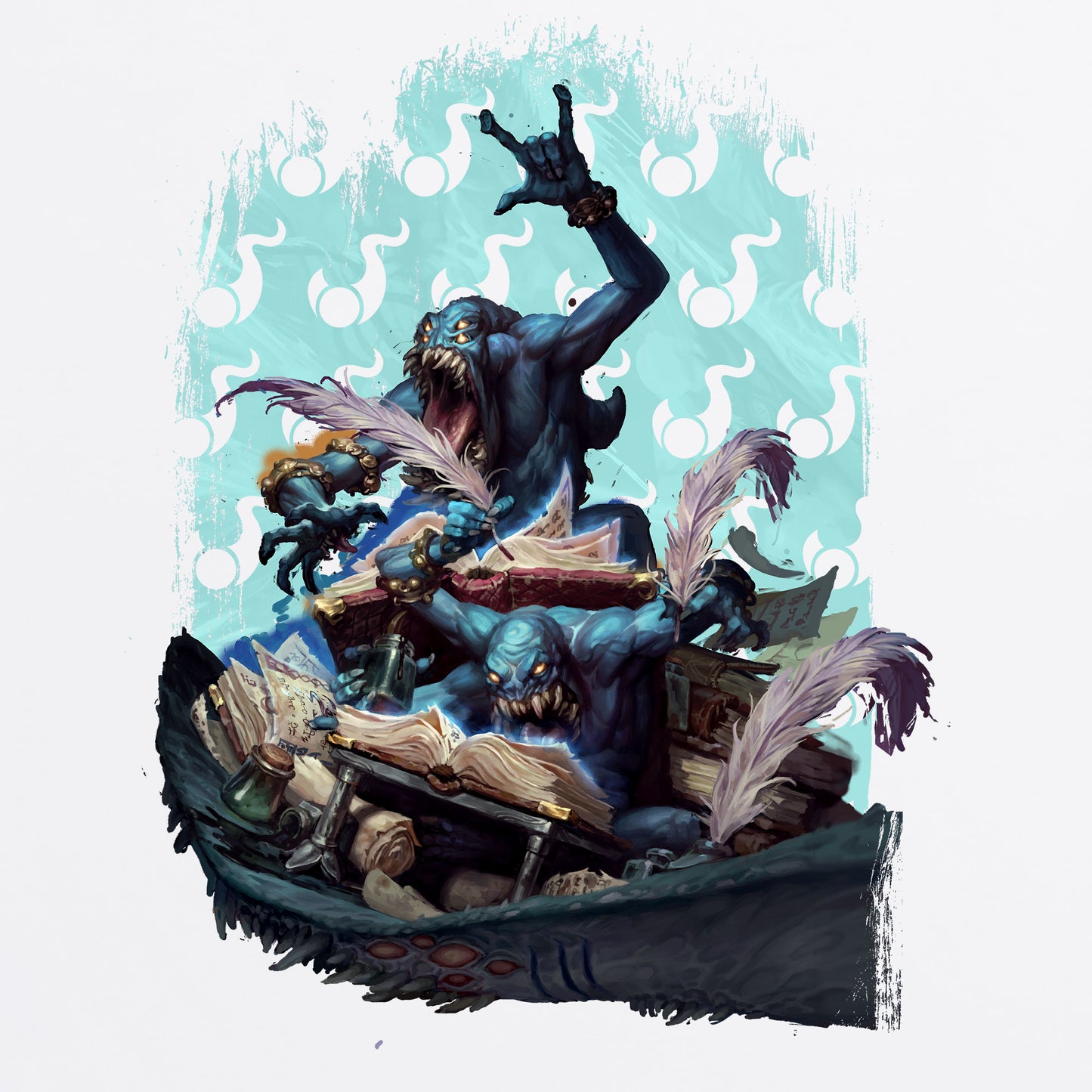 Blue Scribes of Tzeentch White T Shirt